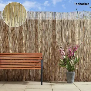 4m x 1m Bamboo Screening Roll Panel Natural Fence Peeled Reed Fencing Outdoor Garden