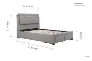 Birlea Valentino Double Bed Grey