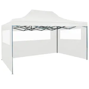 Berkfield Professional Folding Party Tent with 3 Sidewalls 3x4 m Steel White