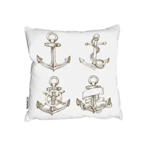 Cushions - Drawn Anchors (Cushion) / 60cm x 60cm