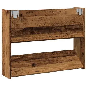 Berkfield Wall Shoe Cabinet Old Wood 80x18x60 cm Engineered Wood