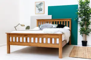 Chelford Farmhouse Solid Oak Wooden King Size Bed Frame 5ft