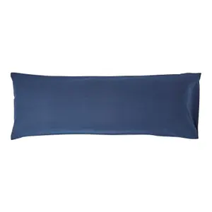 Homescapes Navy Blue Linen Body Pillowcase