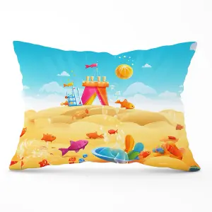 Fishes On A Beach Holiday Cushions 33cm x 48cm