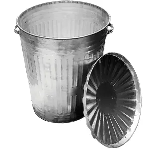 Extra Large Galvanised Bin Retro  Style Bin - 130L Steel Bin