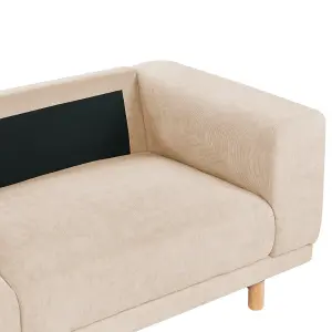 3 Seater Jumbo Cord Sofa Beige NIVALA