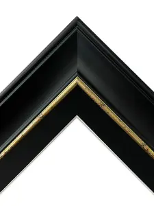 Scandi Black with Crackle Gold Frame with Black mount for Image Size 24 x 16 Inch