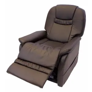 Dream Comfort Rise & Recline Chair - Chocolate PU Leather