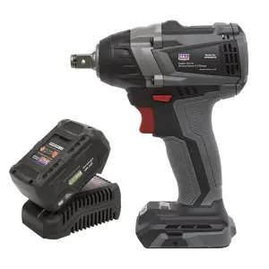 Sealey Brushless Impact Wrench Kit 1/2" Square Drive 20V 350Nm 4Ah CP20VIWXKIT1