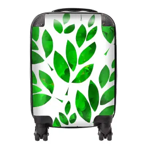 Watercolor Abstract Leaves Suitcase - Small