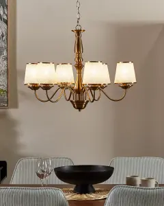 6 Light Metal Chandelier Brass BRADANO