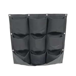 Jardin 9 Pocket Black Fabric Growing bag 23000ml