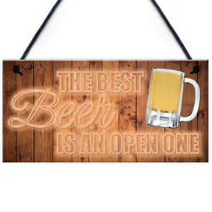 Red Ocean Drink Gift Novelty Hanging Plaque Bar Sign