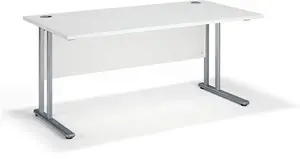 White Cantilever Office Desk | w1200mm X d600mm X h720mm White