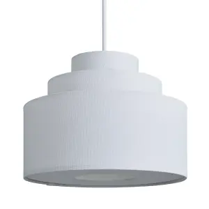 Inlight Palma White Tiered Lamp shade (D)30cm