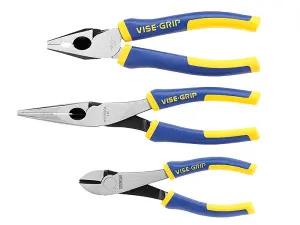 Irwin 3Pc Plier Set  Wire Cutter Up To 2,0 Mm