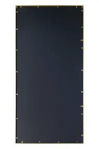 MirrorOutlet The Genestra Gold Modern Window Garden Wall Mirror 69" X 33" 174CM X 85CM