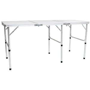 Charles Bentley Odyssey Extending Folding Lightweight Camping Picnic Table 150cm