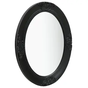 Berkfield Wall Mirror Baroque Style 50x70 cm Black