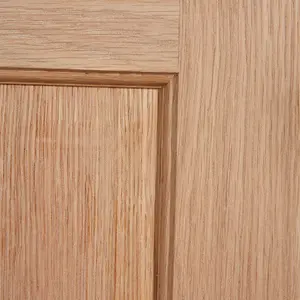 Wood grain 4 panel Unglazed Oak veneer Internal Timber Door, (H)1981mm (W)686mm (T)35mm