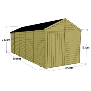 Store More Tongue and Groove Apex Shed - 20x8 Windowless