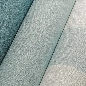 Grandeco Boutique Pure & Protect Cirrus Woven Linen Textured Antibacterial Wallpaper, Aqua