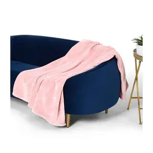 Brand Lab Fleece Blanket Blush Pink (One Size)