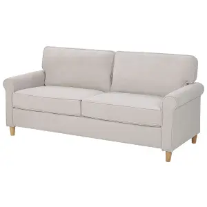 3 Seater Velvet Sofa Beige RONNEBY