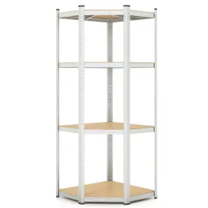 Costway 4-Tier Corner Metal Shelving Unit Adjustable Garage Storage Utility Rack 720KG