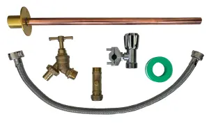 Outside Garden Tap Kit Easy Self Cutting DIY Fitting for Outdoor Hose Tap. FREE DELIVERY