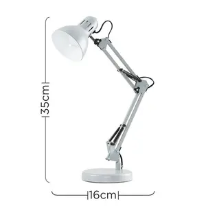 Shaina 35cm Desk Lamp Cool Grey / Yes