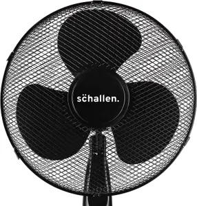 Schallen 16" Electric Oscillating Floor Standing Tall Pedestal Air Cooling Fan in BLACK