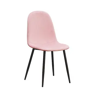 Dining Chair - Metal - L52 x W44 x H86 cm - Pink/Black