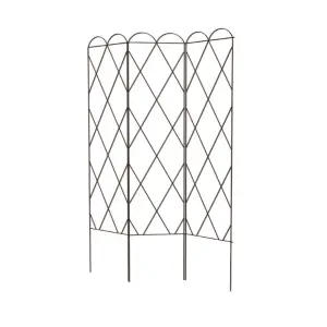 Primrose Rustic 3 Panel Expandable Pea Trellis & Plant Support in Rust 162cm