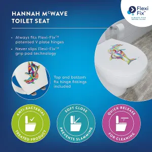 Croydex Hannah McWave Flexi-Fix™ Toilet Seat-Steven Brown