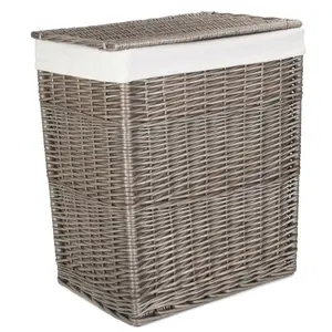 Wicker Slim Laundry Basket Bin