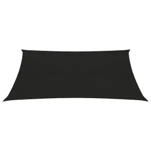 Berkfield Sunshade Sail 160 g/m2 Black 3x4 m HDPE