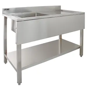 Commercial Stainless Steel Sink - Right Hand Drainer