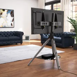 AVF FSL1000HOXGB Hoxton Tripod TV Stand with Bracket for up to 70 inch TVs - Rustic Grey