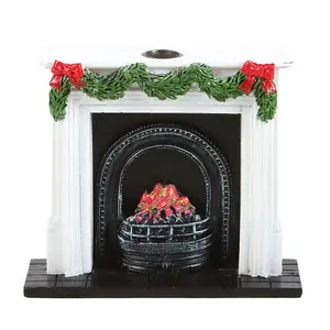 Something Different Fireplace Christmas Backflow Incense Burner White/Black/Green (One Size)