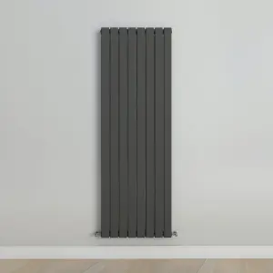 Vertical Anthracite Single Flat Panel Radiator (H) 1600 mm x (W) 544 mm, 4068 BTU.