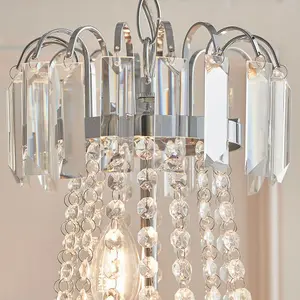 Hanging Ceiling Chandelier Pendant 6 Light Glass Retro Lamp Bulb Holder Fitting