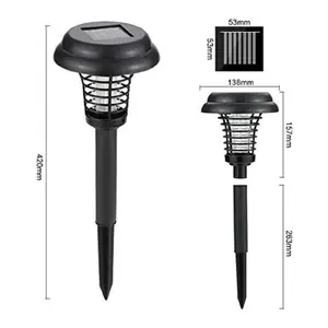 Ana-Veronica Black Low Voltage Solar Powered Integrated LED Pathway Light Pack (Set of 2)