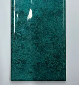 Top Ceramics Green Gloss Metro Ceramic Wall Tile Flat Bumpy (L)300mm x (W)100mm Each box 0.84sqm