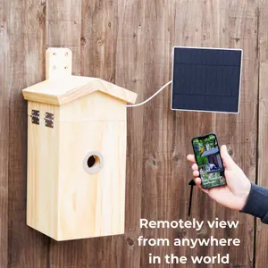 Wireless Bird Nest Box Camera House and Camera with Chargeable Solar Panel