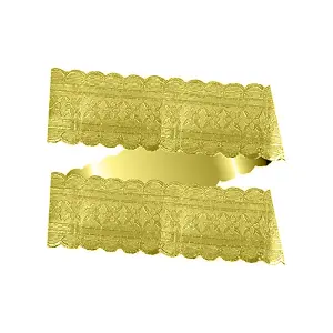 Anniversary House Patterned Christmas Cake Frills Gold (One Size)