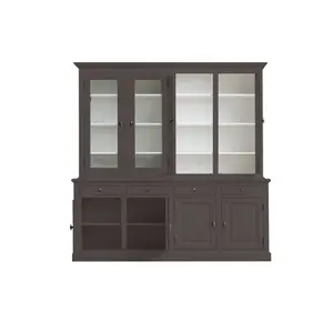 Topeka Standard China Cabinet Beige Grey/White