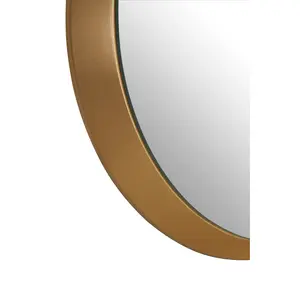 Interiors by Premier Athena Small Round Wall Mirror With Gold Frame