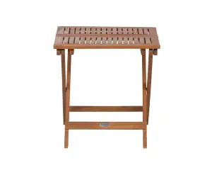 Mini Folding Side Square Table - Acacia