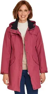 Chums Fleece Lined Waterproof Fabric Jacket 36 Inch - Rose